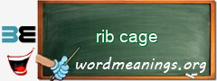 WordMeaning blackboard for rib cage